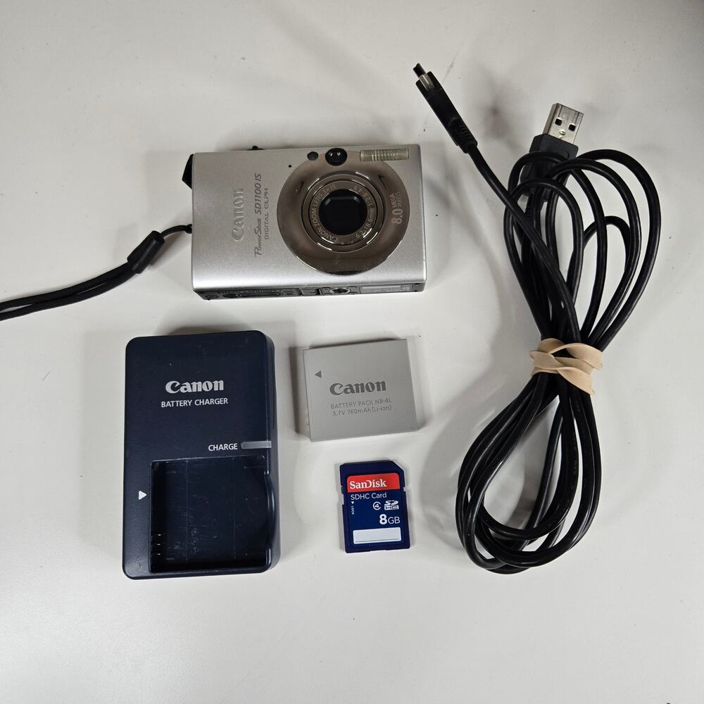 Canon Power Shot SD1100 IS Compact Digital Camera Silver - Picture 6 of 10
